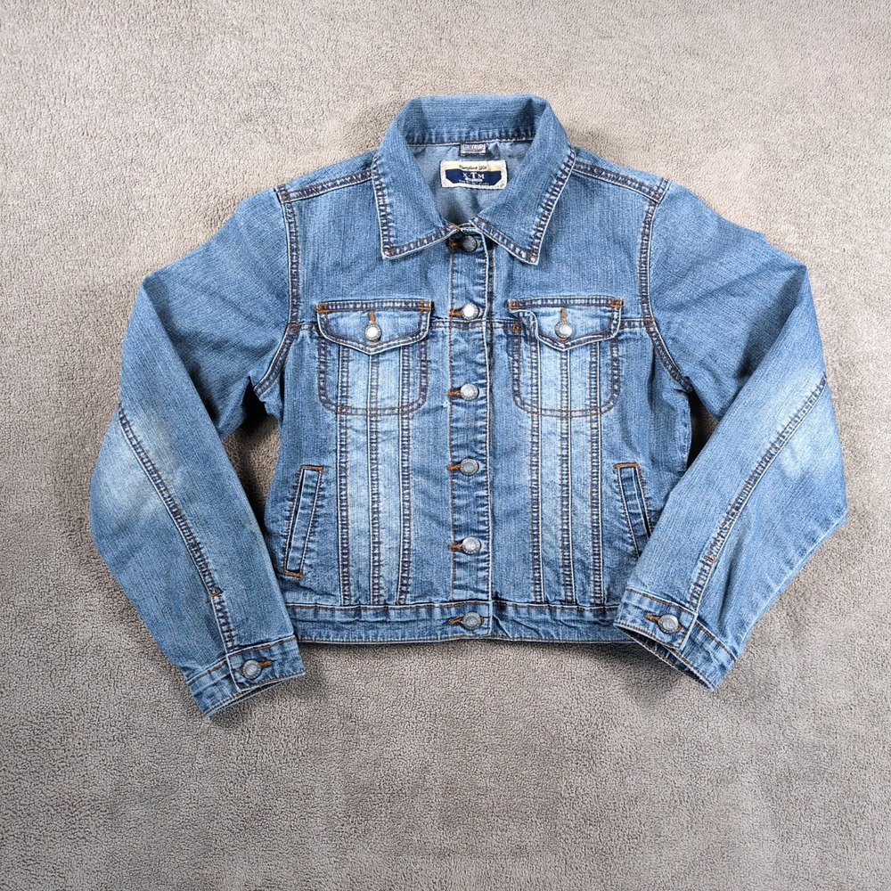 Revolt Jeans X-TM Jean Jacket Womens Small Blue Comfort Fit Button Front